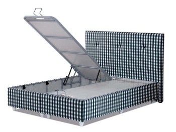 Κρεβάτι Επενδυμένο Caro 160x200 με αποθηκευτικό χώρο 