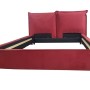 Κρεβάτι Επενδυμένο Διπλό 160Χ200 Κόκκινο