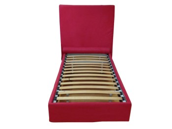 Κρεβάτι Επενδυμένο Μονό Με Ανατομικό Τελάρο Φούξια