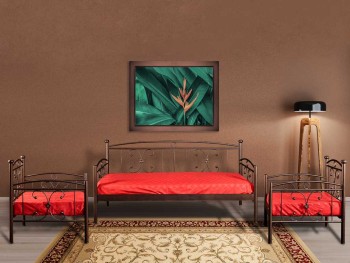 Mεταλλικό Σέτ Καναπές με Σκαμπό Estela