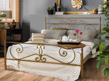 Μεταλλκό Κρεβάτι Leonie