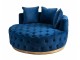Στρογγυλός Καναπές - Πολυθρόνα Rosalia σε μπλέ χρώμα