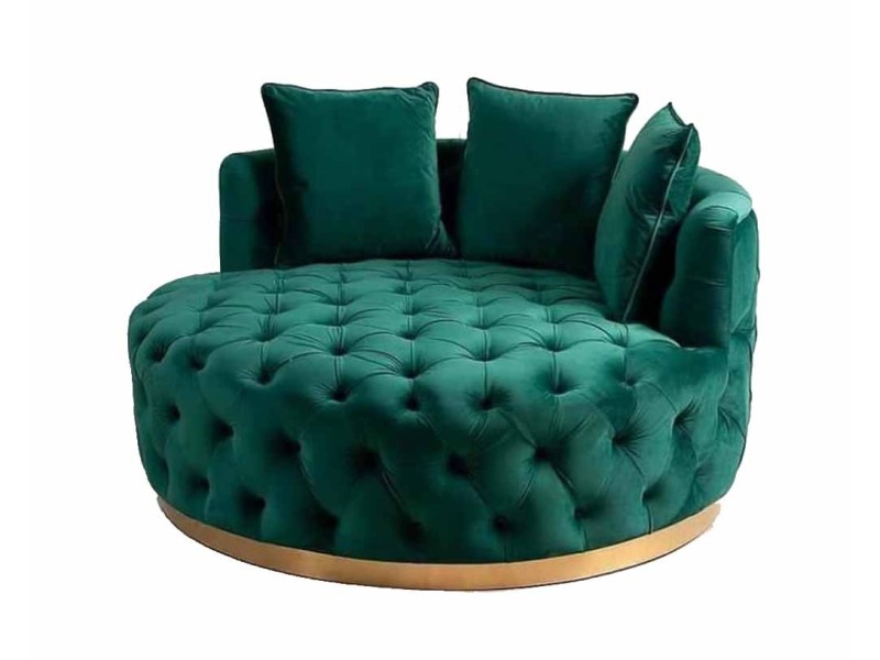 Στρογγυλός Καναπές - Πολυθρόνα Rosalia σε πράσινο χρώμα