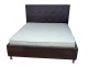 Κρεβάτι Επενδυμένο 160x200 με δερματίνη σε χρώμα καφέ