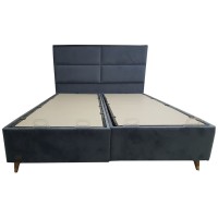 Κρεβάτι Επενδυμένο Μπλε 160Χ200 με αποθηκευτικό χώρο